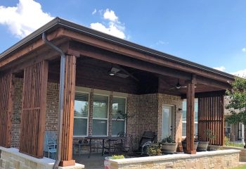 Hip Patio Cover with Tongue and Groove Ceiling in McKinney, TX