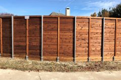 Horizontal Cedar Fence in Frisco, TX