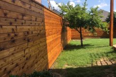 Horizontal Cedar Fence in Lewisville, TX