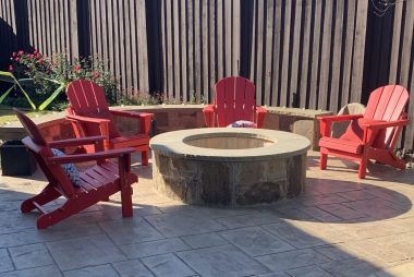 Oklahoma Stone Fire Pit in Parker, TX