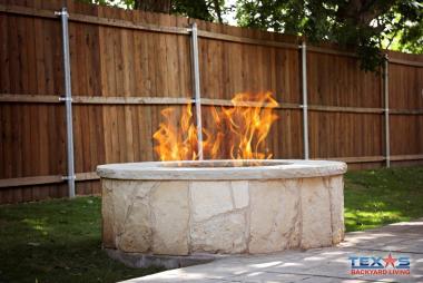 Austin Stone Outdoor Fire Pit in Allen, TX