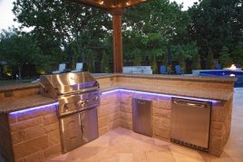 Cream Lueder Outdoor Kitchen in Allen, TX