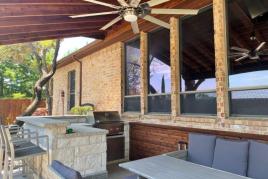 Austin Stone Outdoor Kitchen in Southlake,TX