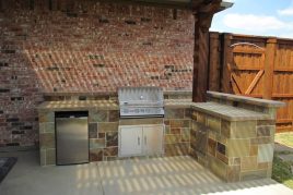 Oklahoma Stone Outdoor Kitchen in Parker, TX
