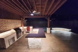 Austin Stone Outdoor Kitchen and Bar in Southlake, TX