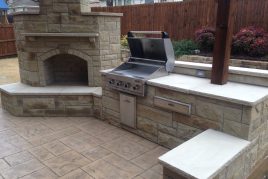 Oklahoma Stone Outdoor Kitchen in The Colony, TX