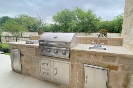 Oklahoma Stone Outdoor Kitchen in Carrollton, TX