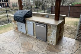 Oklahoma Stone Outdoor Kitchen in Southlake, TX