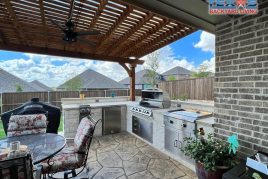 Austin Stone Outdoor Kitchen in Lewisville, TX