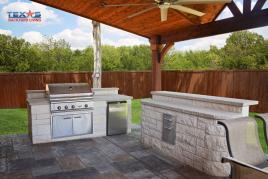 Austin Stone Outdoor Kitchen in Celina, TX