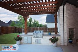Austin Stone Outdoor Kitchen in Celina, TX