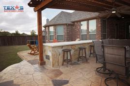 Oklahoma Stone Outdoor Kitchen and Bar in Frisco, TX