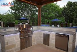 Cream Lueder Outdoor Kitchen in Allen, TX