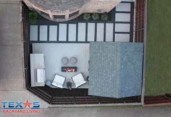 Patio Cover with Patio and Pavers in Dallas, TX