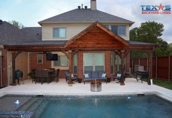 Flat with Gable Patio Cover in  Parker, TX