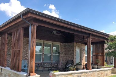 Mid Century Modern Style Privacy Wall in Frisco, TX