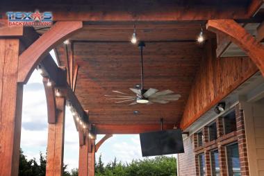 Tongue and Groove Ceiling with Ceiling Fans in McKinney, TX