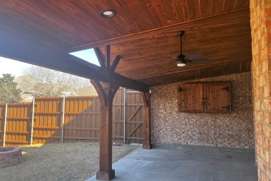 Tongue and Groove with Ceiling Fans and Can Lights in Flower Mound, TX
