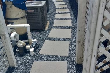 Concrete Pavers with Texas Star Gravel Pebbles in Allen, TX