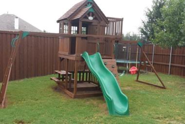Sable Playset Staining in Allen, TX