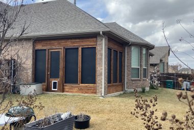 Screened In Patio with Dog Door in McKinney, TX