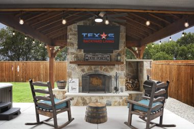 Oklahoma Stone Outdoor Fireplace