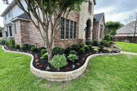 Stone Flower Bed Border