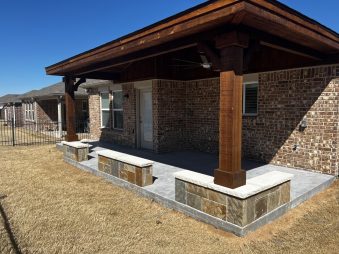 Oklahoma Stone Seat Wall