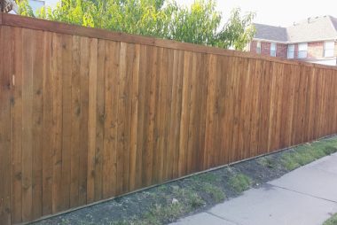 Side by Side Cedar Fence in Plano, TX