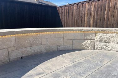 Cream Lueder Stone Seat Wall In Allen, TX