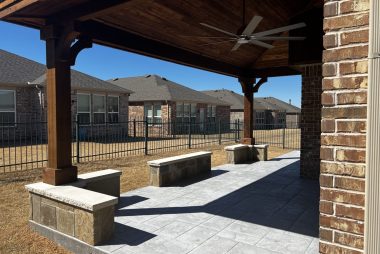 Oklahoma Stone Seat Wall in Frisco, TX