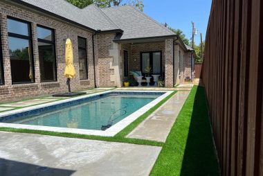 Synthetic Grass with Pavers in McKinney, TX
